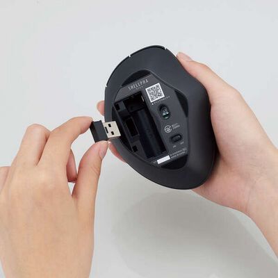 エレコム  M-SH20DBSKBK (無線抗菌静音マウス&ldquo;SHELLPHA&rdquo;5ボタン ブラック) 