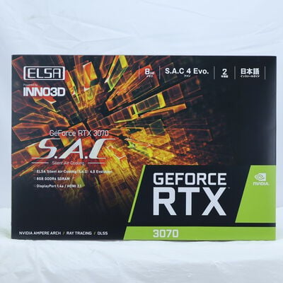 【通販センター】中古  ELSA GeForce RTX 3070 S.A.C（RTX3070 8GB） 3480042617 