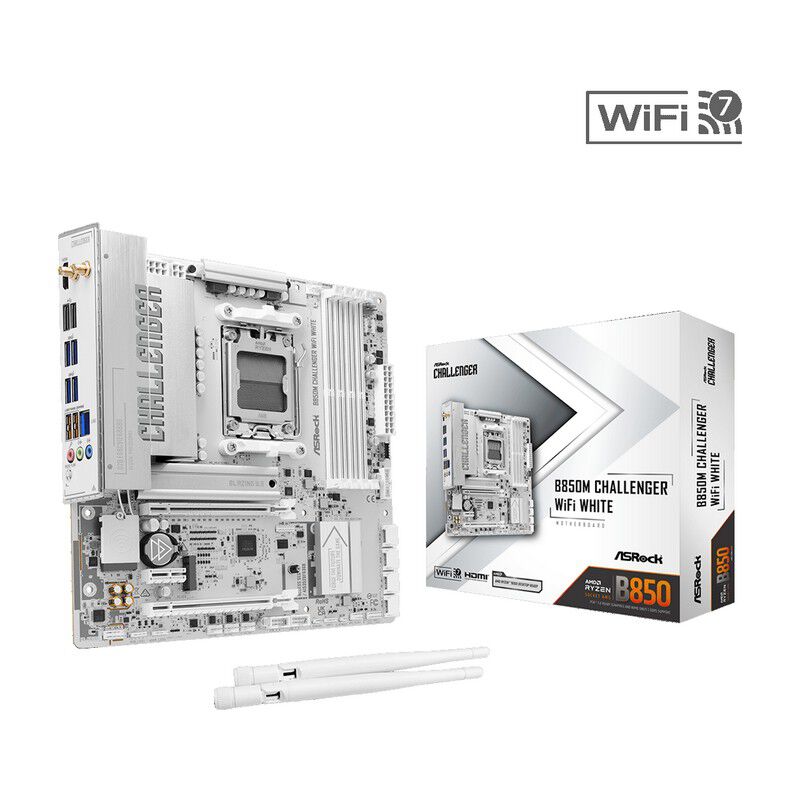 ASRock B850M Challenger WiFi White (B850 AM5 MicroATX) ｜ パソコン