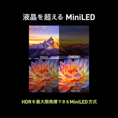 GRAPHT  GRT044-2724ML-BK (27インチワイド Mini LED 液晶モニター) 