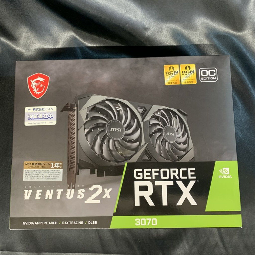 中古 【LHR版】MSI GeForce RTX 3070 VENTUS 2X 8G OC LHR (RTX3070