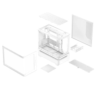 ASUS  PRIME AP202 TG WHITE (MicroATX ガラス ホワイト) 