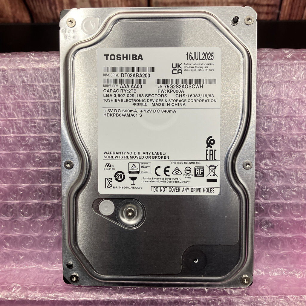 中古 各社 3.5インチ HDD 2TB SATA （デスクトップ用） 121849