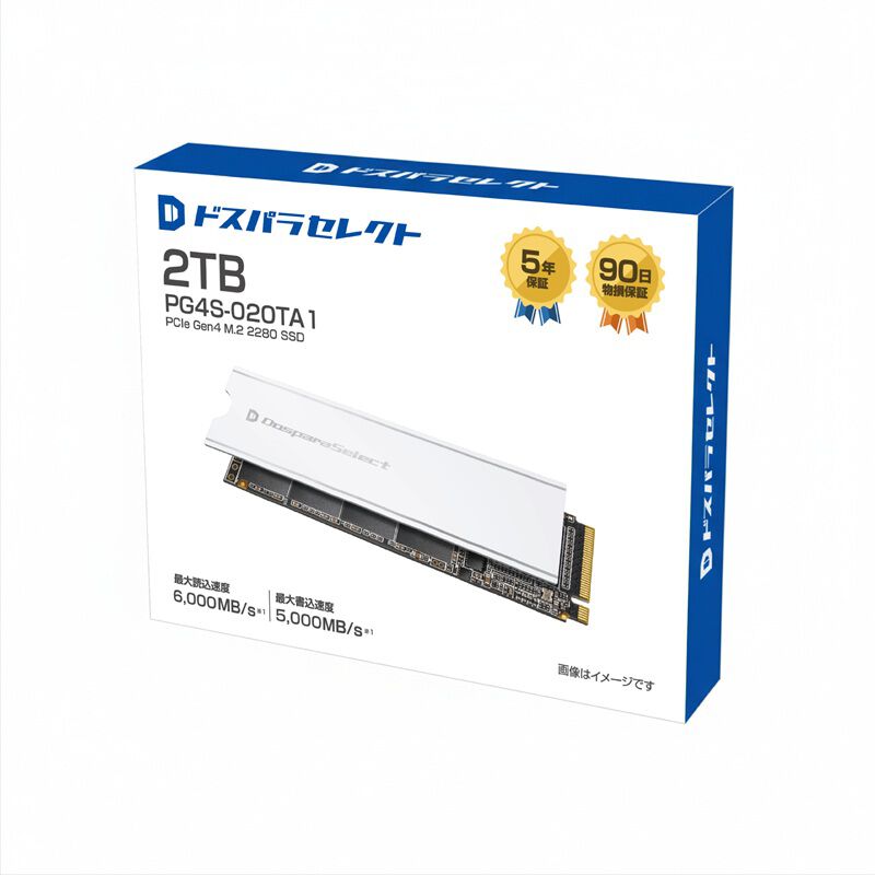M.2 SSD 2TB 2280 ドスパラセレクト Gen4 ドスパラセレクト PG4S-020TA1 (M.2 2280 Gen4 2TB) ｜ パソコン通販の