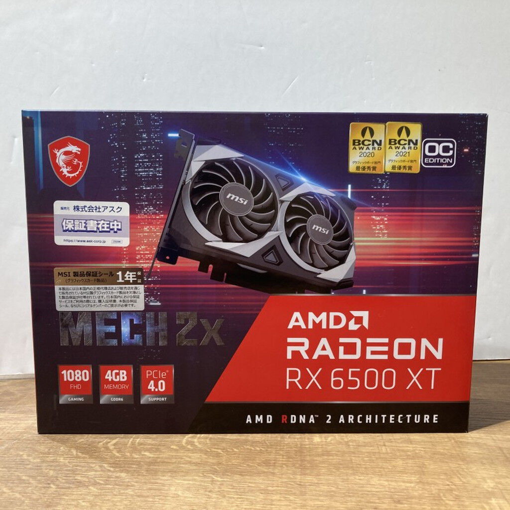 中古 MSI Radeon RX 6500 XT MECH 2X 4G OC 4760001676 （400674