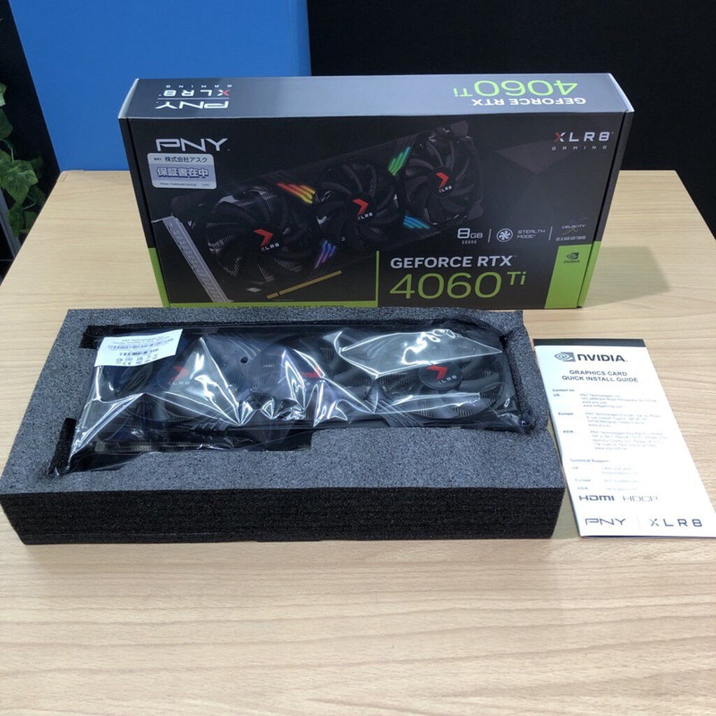 中古 PNY GeForce RTX 4060Ti VERTO 8GB (RTX4060Ti 8GB) 4720002130