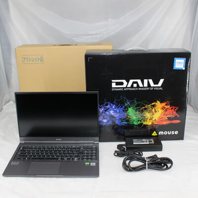 【通販センター】中古  mouse DAIV 5N 21045N-CMLCB(Intel Core i7 10870H/32GB/SSD1TB/なし/NVIDIA GeForce RTX 3060 6GB Laptop GPU/15.6/2560x1440/Wi-Fi/W11H64 MAR) 180635 