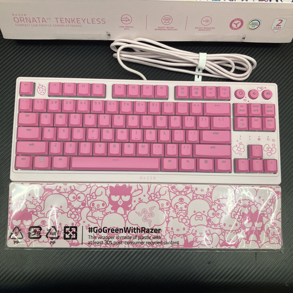 中古 Razer Ornata V3 Tenkeyless Hello Kitty and Friends Edition