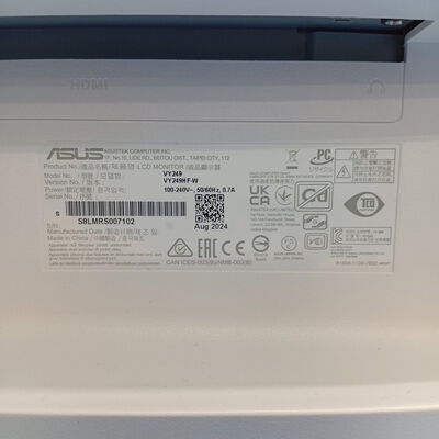 【大須店】中古  ASUS VY249HF-W (23.8"W 1H 1ms IPS) 3120023737 