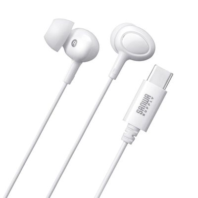 サンワサプライ  MM-HSTC04W (USB Type-Cイヤホンマイク ホワイト) 