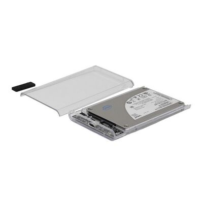 AINEX  HDE-22 (USB3.2Gen1・USB2.0対応 2.5インチSATA SSD／HDDクリアケース) 