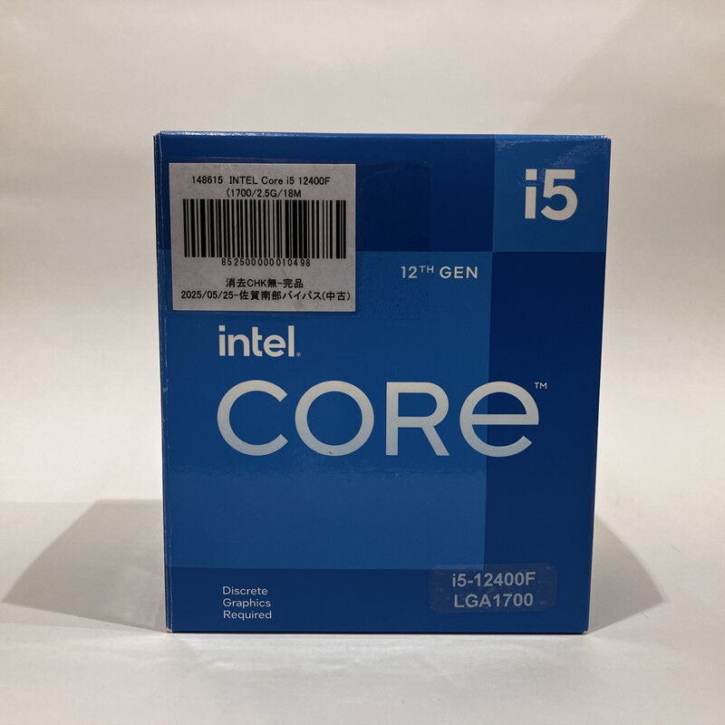 ［中古品］Intel Core i5-12400F Intel 〔中古〕インテル® Core™ i5-12400F プロセッサー BOX