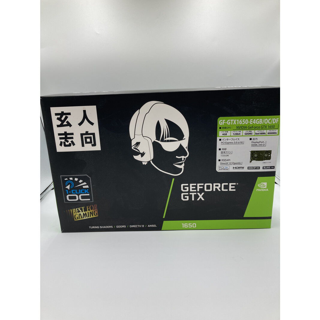 中古 玄人志向 GF-GTX1650-E4GB/OC/DF (GTX1650 4G GDR5) 139577