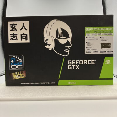 【新潟店】中古  玄人志向 GF-GTX1650-E4GB/OC/DF (GTX1650 4G GDR5) 139577 