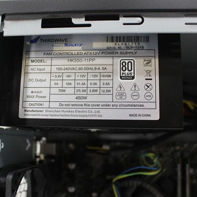 【通販センター】中古  THIRDWAVE raytrek EM041(Intel Core i5 10400/16GB DDR4 (PC4)/SSD480GB/なし/NVIDIA GeForce GTX 1650 4GB/W11H64 MAR) 192900 