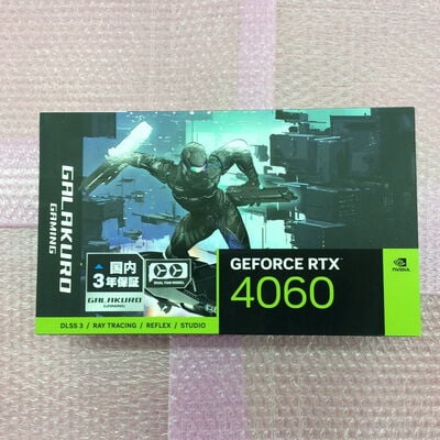 【なんば店】中古  玄人志向 GG-RTX4060-E8GB/OC/DF3 (RTX4060 8GB) 3280021001 