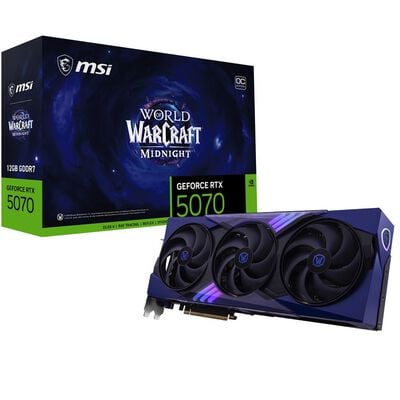 MSI  GeForce RTX 5070 12G World of Warcraft MIDNIGHT VOID EDITION OC (GeForce RTX 5070 12GB) 