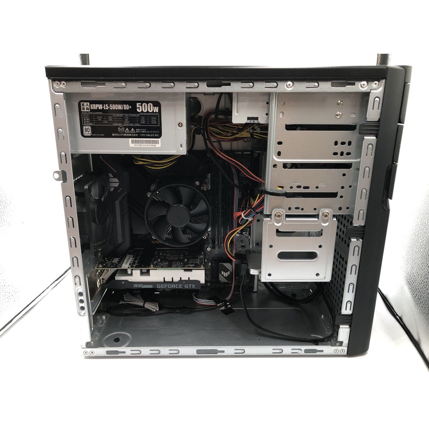 中古自作PC i5-11400F搭載 中古 自作(i5 11400/8GB/SSD256GB/DVD/GTX1650/W10P) 4680003750