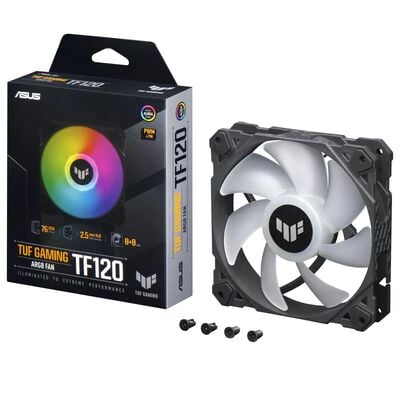 ASUS  TUF Gaming TF120 ARGB Fan - Single Pack ブラック (TUF GAMING TF120 BLACK ARGB) 