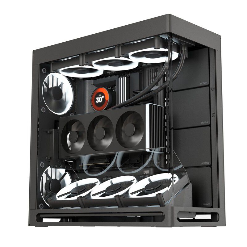 HAVN HS 420 VGPU Edition Black HVN-CA-HS420-08 (E-ATX ガラス