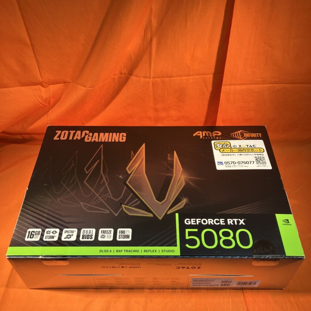 中古 ZOTAC ZT-B50800B-10P(RTX5080 AMP Extreme Infinity 16GB