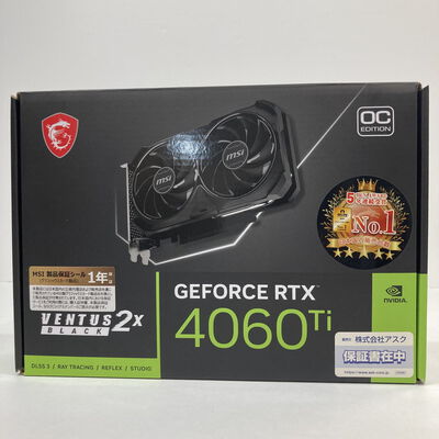 【神戸・三宮店】中古  MSI GeForce RTX 4060 Ti VENTUS 2X BLACK 8G OC?(RTX4060Ti 8GB) 158559 