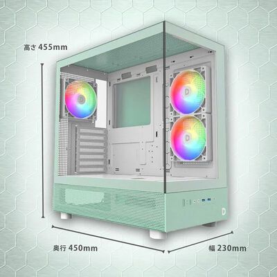 ドスパラセレクト  XR PASTEL GREEN (ATX ガラス) 