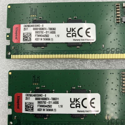 【新潟店】中古  8GB 2枚組(合計16GB) PC5-44800/DDR5-5600 デスクトップ用 190896 