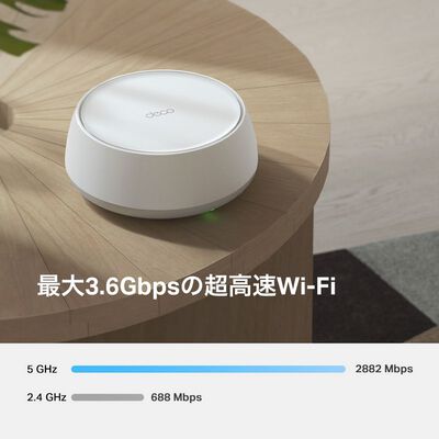 TP-Link  Deco BE25(1-pack)(jp) BE3600 デュアルバンドメッシュWi-Fi 7ユニット 
