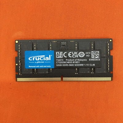 【なんば店】中古  Crucial CT32G56C46S5.M16D1(SODIMM DDR5 PC5-44800 32G) 1460026033 