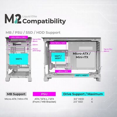 MONTECH  TEN White (MicroATX ホワイト) 