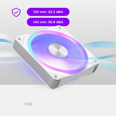 NZXT  F140U Ultra RGB White RF-E14US-WA (140mm ARGB ホワイト) 