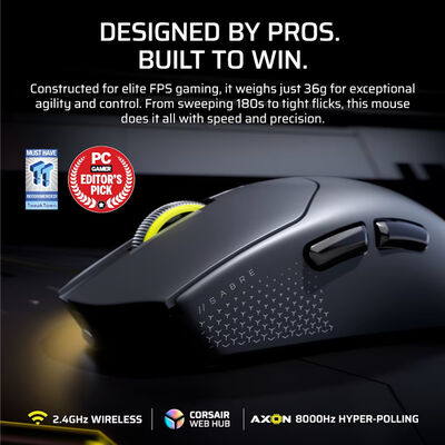 Corsair  SABRE v2 PRO ULTRALIGHT CHR-931G000-WW (ワイヤレス ゲーミングマウス ブラック) 