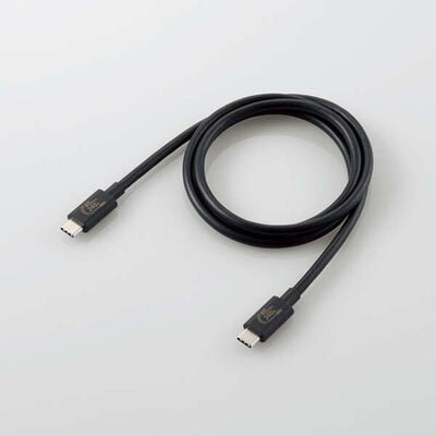 エレコム  USB4ケーブル/C-Cタイプ/認証品/USB Power Delivery対応/240W/1m/ブラック/USB4-CCPE10NB 