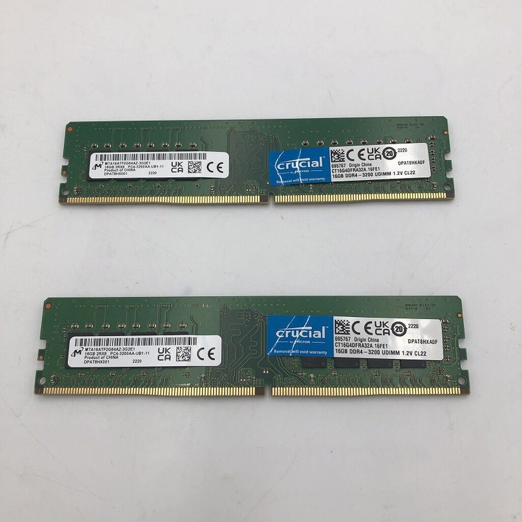 中古 16GB 2枚組(合計32GB) PC4-25600/DDR4-3200 デスクトップ用