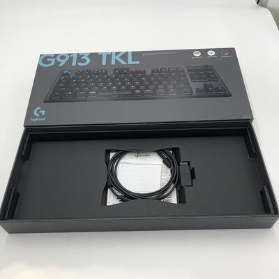 【盛岡都南店】中古  ﾛｼﾞｸｰﾙ G913-TKL-CKBK (無線 RGB ｹﾞｰﾐﾝｸﾞｷｰﾎﾞｰﾄﾞ) 4580001135 