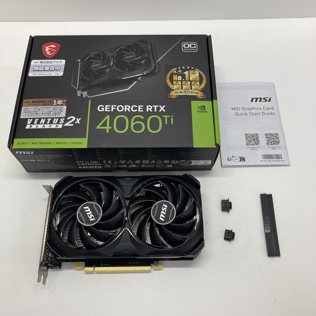 中古 MSI GeForce RTX 4060 Ti VENTUS 2X BLACK 8G OC?(RTX4060Ti 8GB
