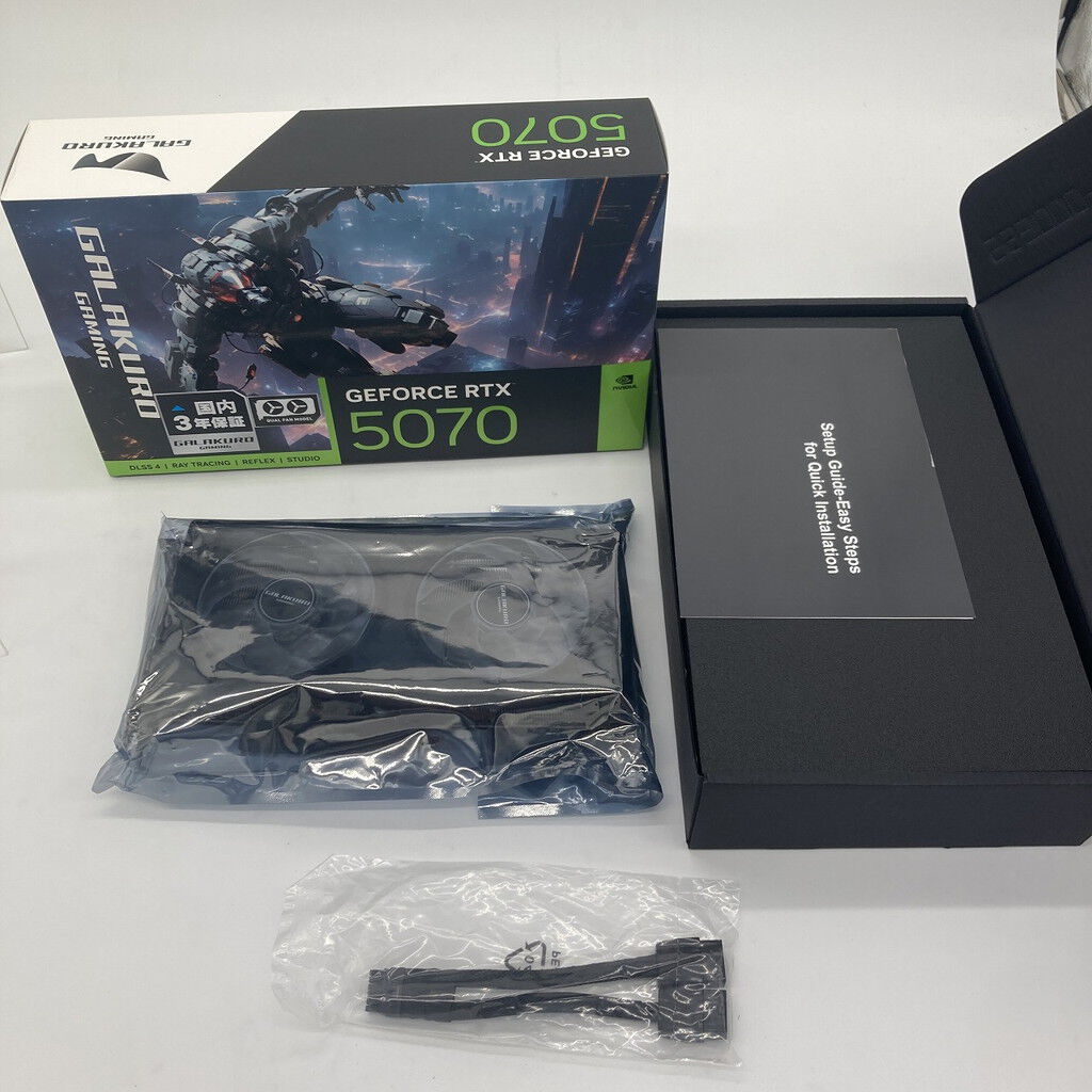 中古 玄人志向 GG-RTX5070-E12GB/OC/DF (RTX5070 12G) 176912 （343216