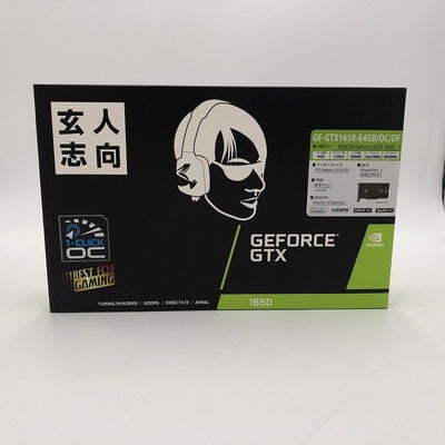 【盛岡都南店】中古  玄人志向 GF-GTX1650-E4GB/OC/DF (GTX1650 4G GDR5) 139577 