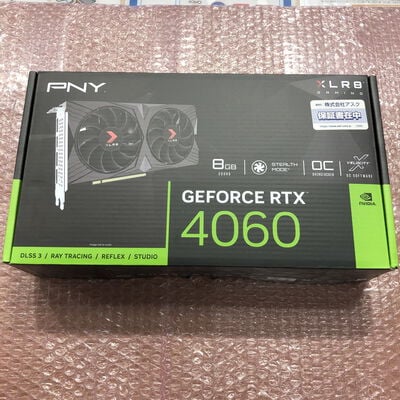 【宮崎恒久店】中古  PNY GeFORCE RTX 4060 8GB XLR8 Gaming OC DUAL　VCG40608DFXPB1-O（RTX4060 8GB） 3480035855 