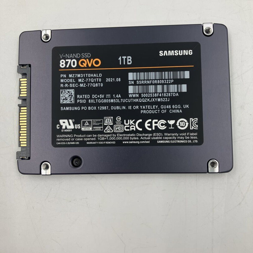 中古 Samsung 870 QVO MZ-77Q1T0B/IT(SATA SSD 1TB) 3280023027