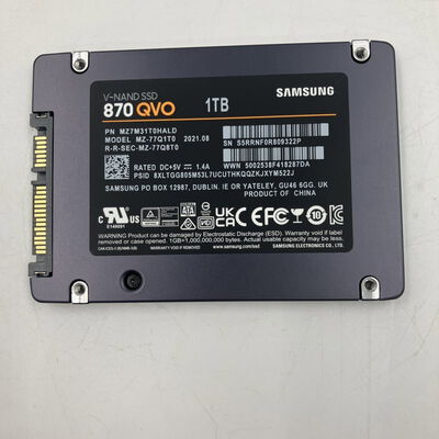 【なんば店】中古  Samsung　870 QVO MZ-77Q1T0B/IT(SATA SSD 1TB) 3280023027 