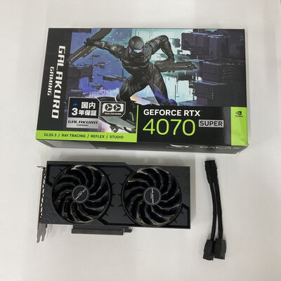 【福山ココローズ店】中古  玄人志向 GG-RTX4070SP-E12GB/DF(RTX4070 SUPER 12GB) 163395 