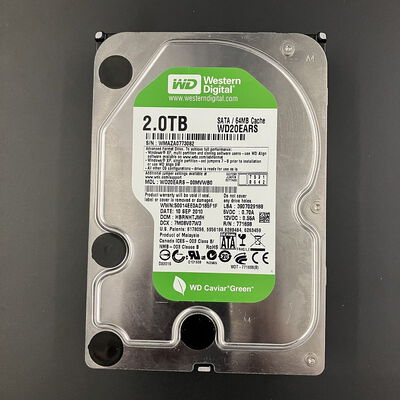【大須店】中古  Western Digital WD20EARS-00MVWB0（3.5インチ HDD 2TB SATA） 3480033294 