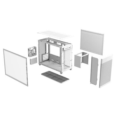 ASUS  Prime AP201 Tempered Glass MicroATX Case (AP201 ASUS PRIME CASE TG WHITE EDITION ホワイト) 