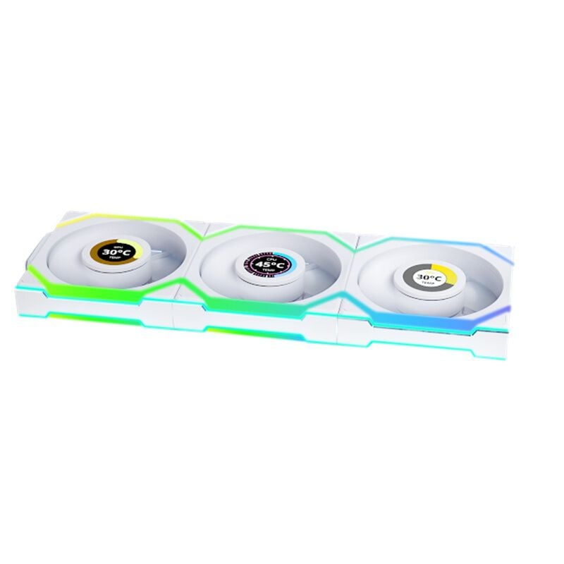 Lian-Li UNI FAN SL WIRELESS LCD120 WT 3Pack UF-SL120-LCD-WLS-3W