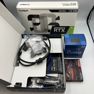 【新潟店】中古  オリジナルPC　(i7 12700F/32GB/SSD1TB+1TB/RTX3060 12GB/OS無し) 3290007431 