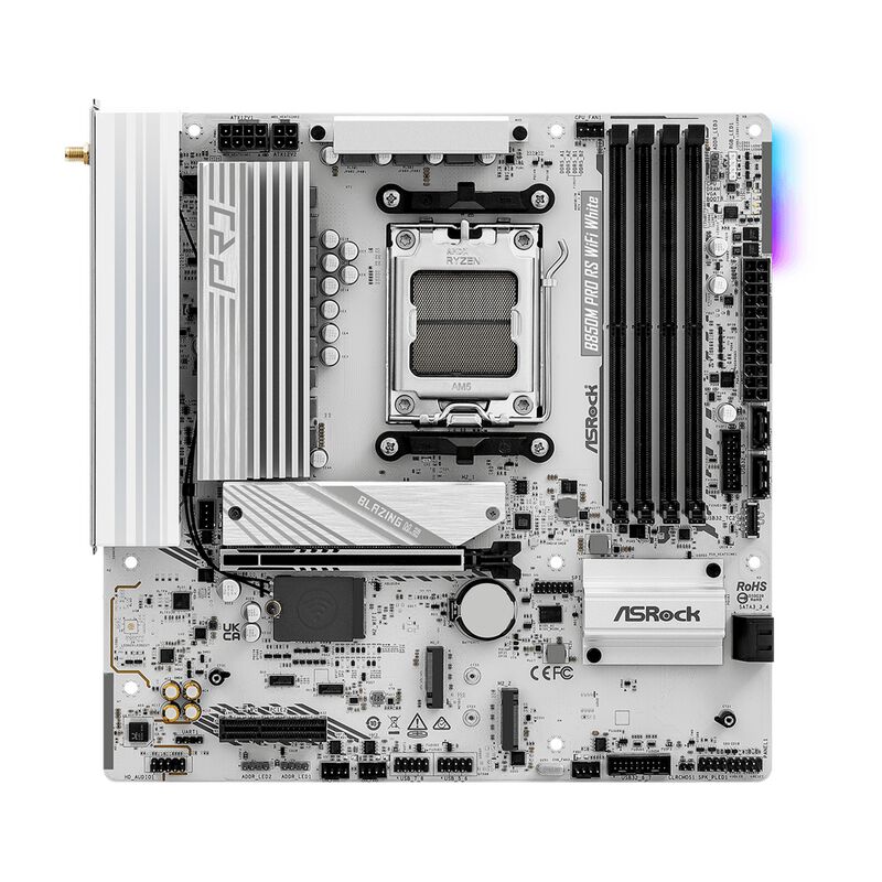 ASRock B850M Pro RS WiFi White (B850 AM5 MicroATX) ドスパラ限定