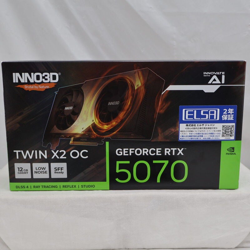 中古 Inno3D GeForce RTX 5070 TWIN X2 OC 12GB（RTX5070 12GB