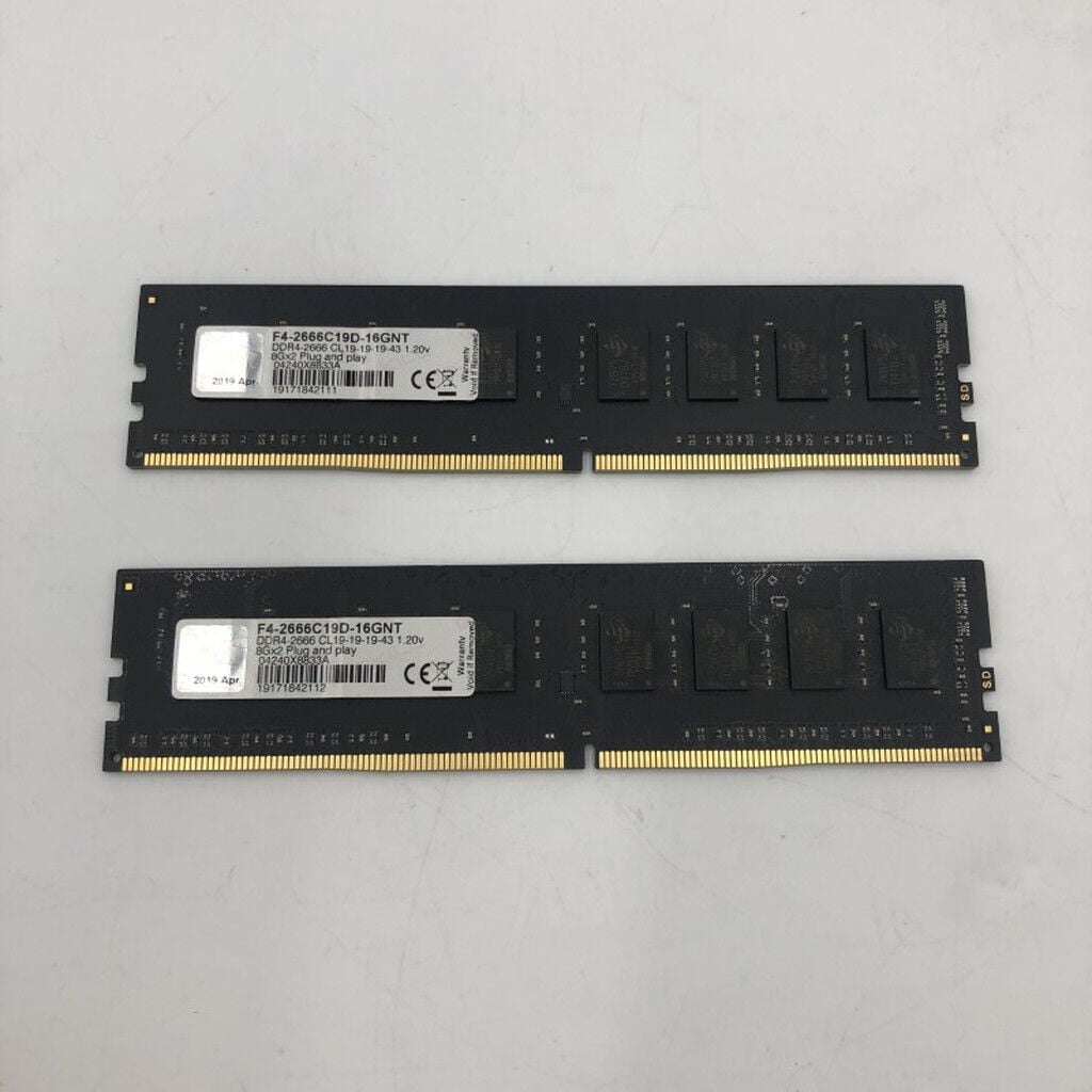 中古 8GB 2枚組(合計16GB) PC4-21300/DDR4-2666 デスクトップ用 190926